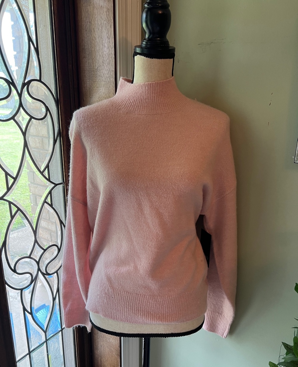 BCBG Soft Pink Turtleneck Sweater